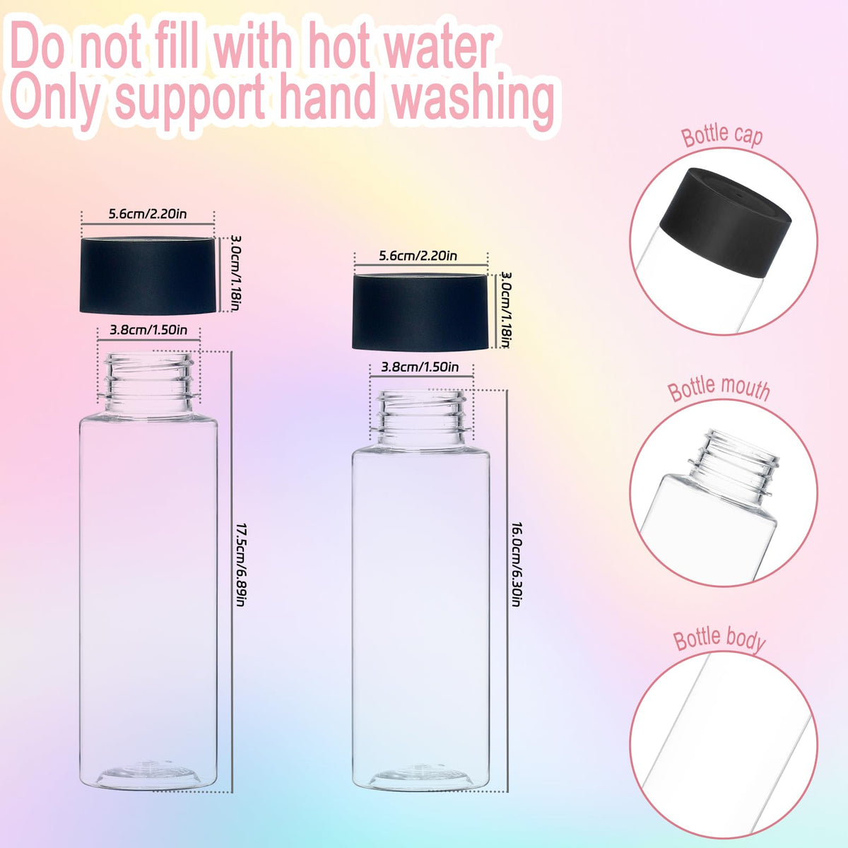 Mhtdet bottle cap leakproof design keeps liquids secure during use.
