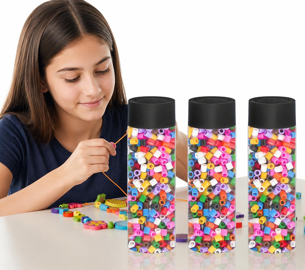 Mhtdet clear bottles with caps for leakproof storage and easy transport.