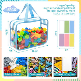 Mhtdet puzzle-piece storage bags showing contents at a glance for quick setup.