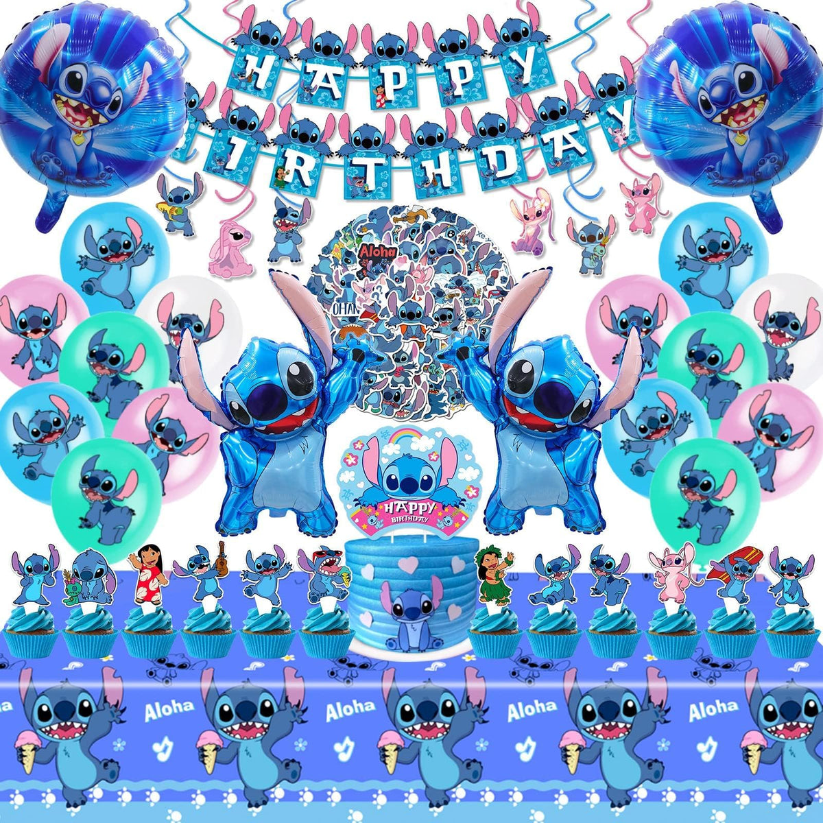 MIAHOME Stitch banner ready for birthday decor and memorable photos.