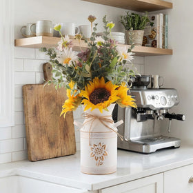 MiaTen yellow sunflowers decor—vibrant accent for kitchen or living spaces.