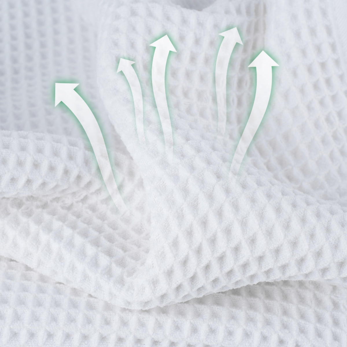MICROFI 16x26 inch waffle weave towels provide ample coverage for hands.
