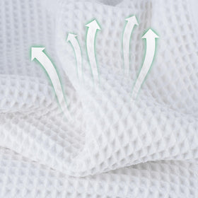 MICROFI 16x26 inch waffle weave towels provide ample coverage for hands.