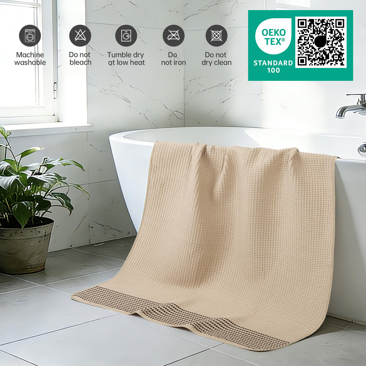MICROFI easy-care towels are machine washable for everyday convenience.