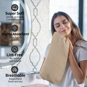 Microfi 16x26 inch towels displayed for versatile hand drying and space efficiency.