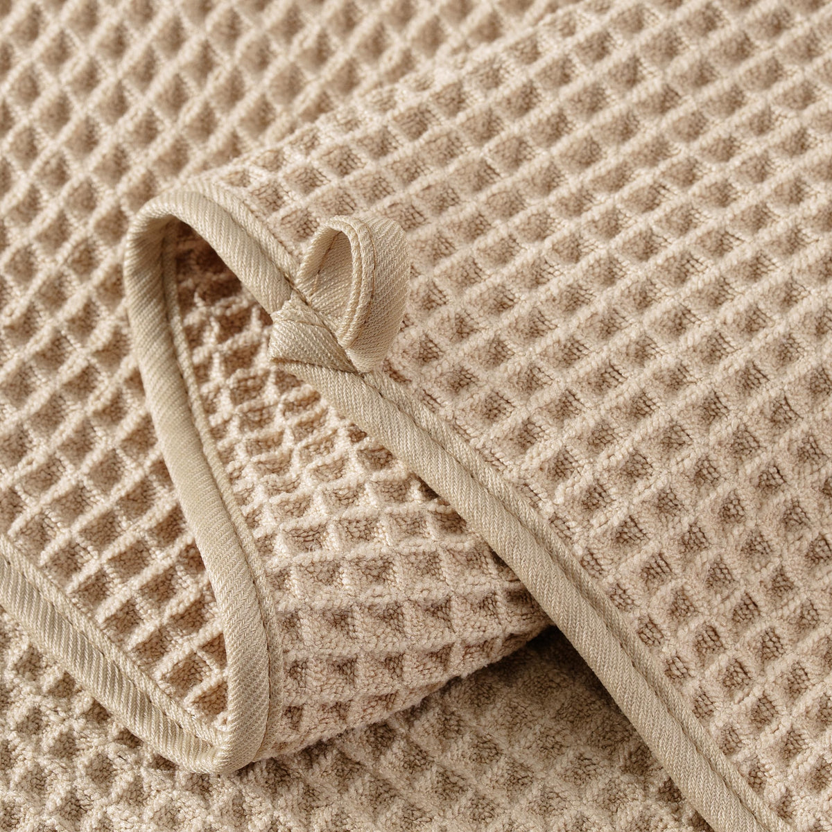 Microfi waffle weave texture detail highlighting plush softness and lint-free use.