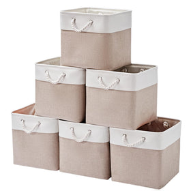 MidmmVick 12x12 cube storage bin front view for durable closet organization.