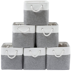 MidmmVick 13x13 cube storage bin set neatly organized on a closet shelf
