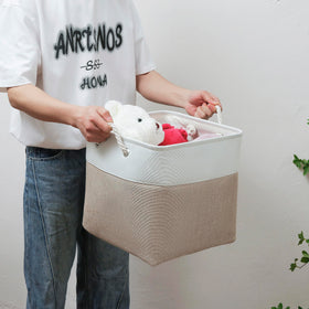 Top-rod frame maintains shape of MidmmVick cube bin during daily use.