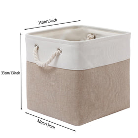 Toy storage in a living room with MidmmVick cube bin.