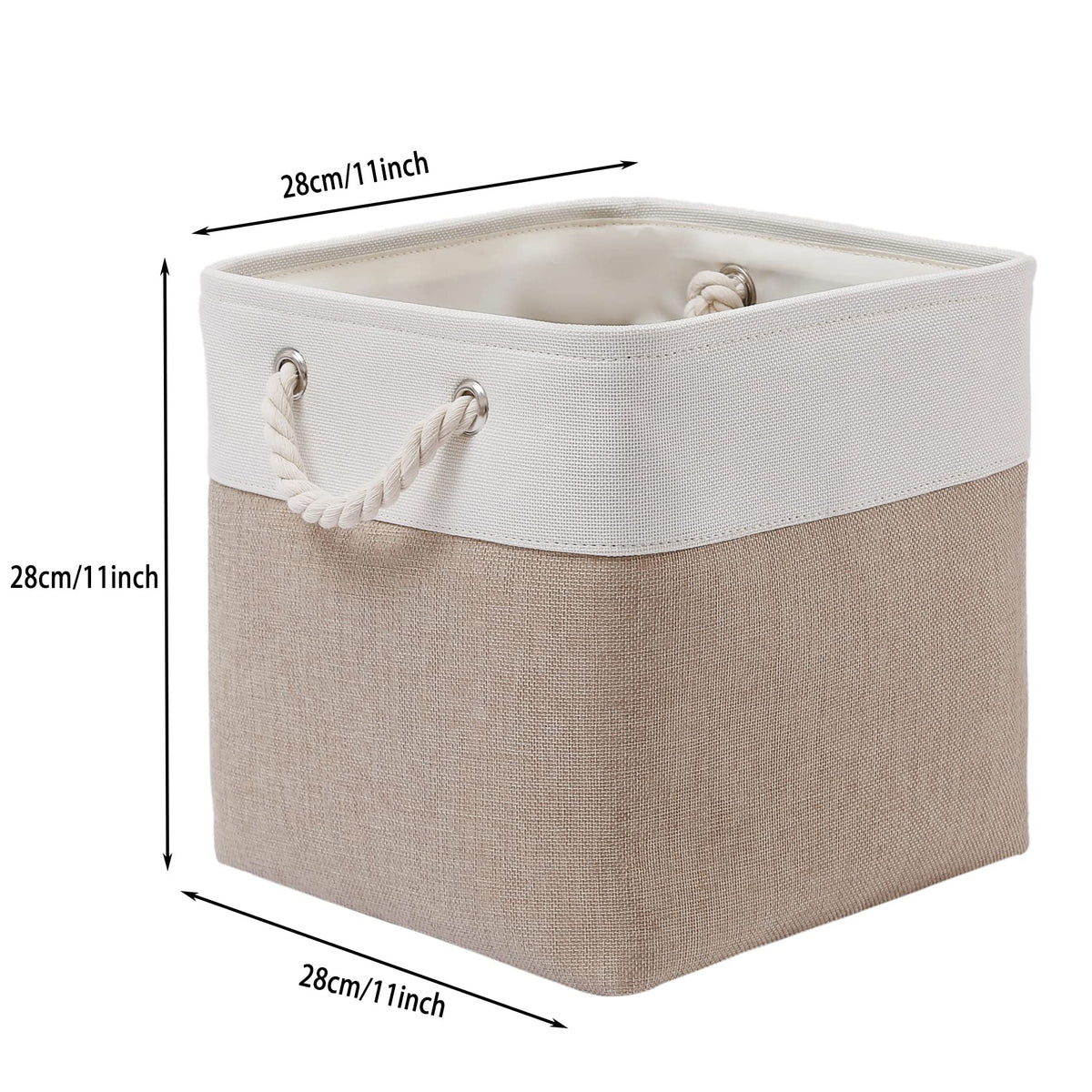 MidmmVick cube bin linen-texture closeup highlighting durable fabric