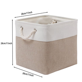 MidmmVick cube bin linen-texture closeup highlighting durable fabric