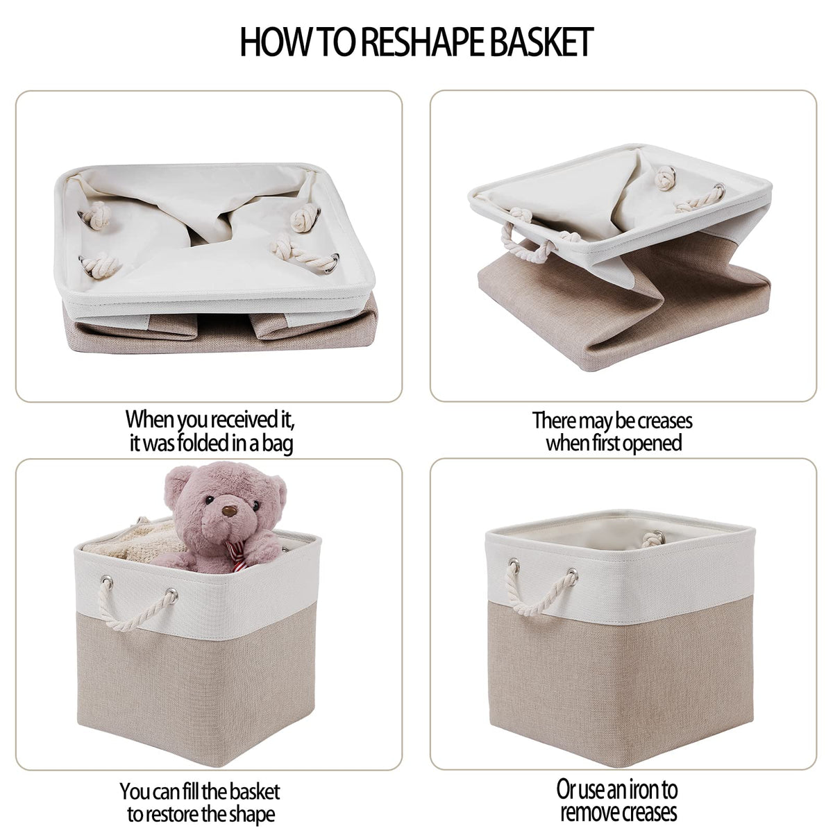 MidmmVick cube bin towel storage ideal for bathrooms and linen closets