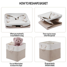 MidmmVick cube bin towel storage ideal for bathrooms and linen closets