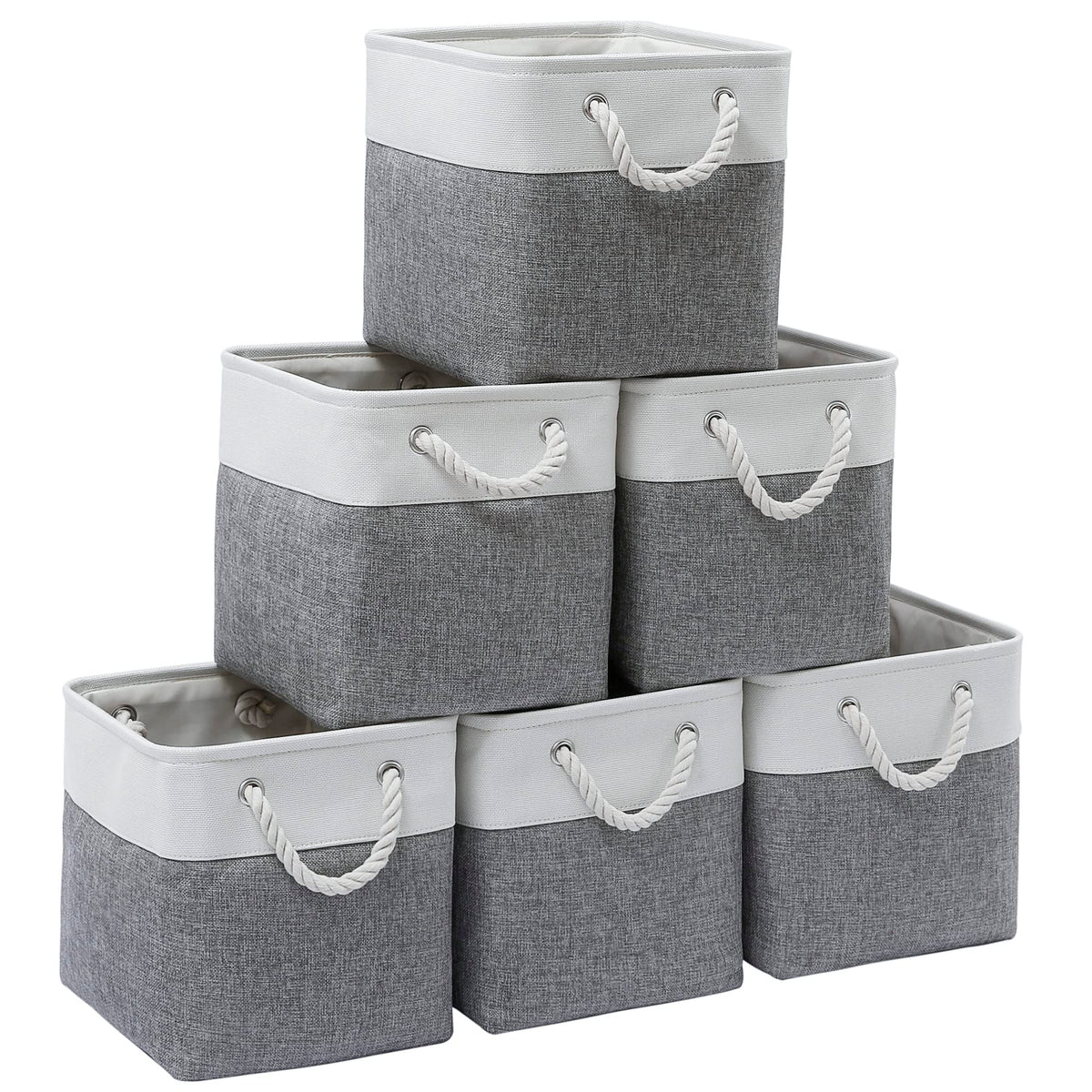 MidmmVick cube storage bin 11x11 in six-pack keeps spaces neat.