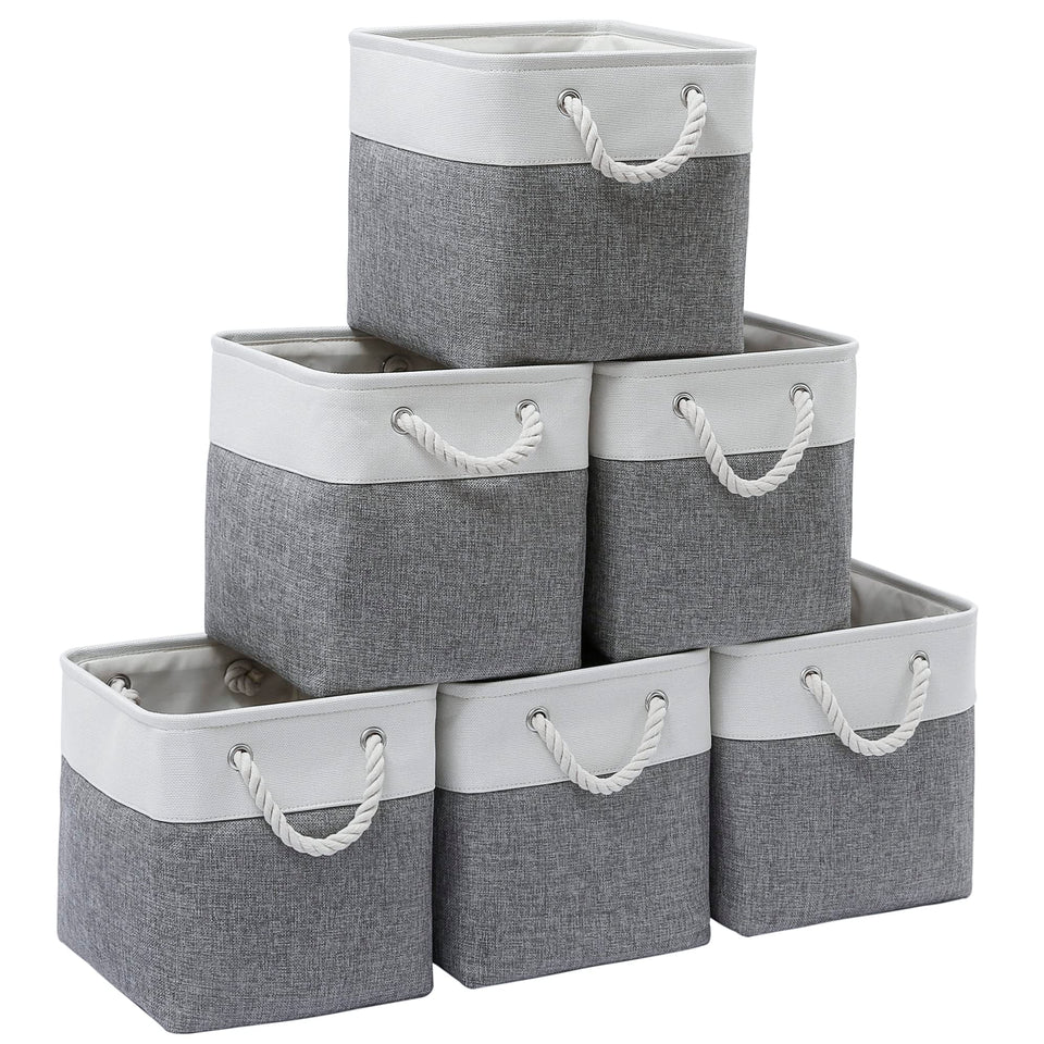 MidmmVick cube storage bin 11x11 in six-pack keeps spaces neat.