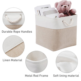 MidmmVick folded storage bin compact for space-saving when not in use.