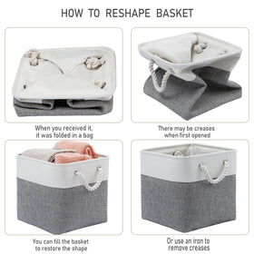 MidmmVick versatile storage bin on a shelf used for books, toys, and towels