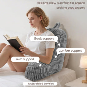 MIJIMO Reading Pillow foam and fiber fill for contouring comfort