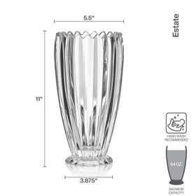 Mikasa Estate Crystal Vase showcases clear lead free crystal for everyday elegance.