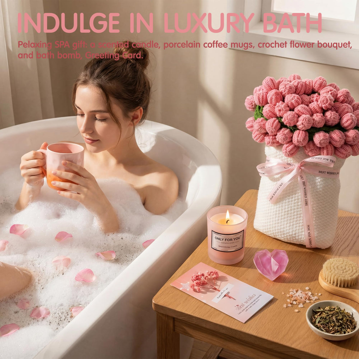 Mikimoony heart-shaped bath bomb, playful self-care moment