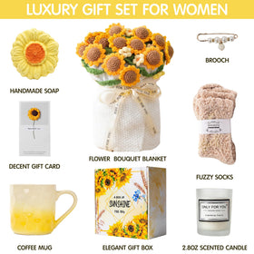 Mikimoony rose bouquet knit gift enhances anniversaries with lasting warmth.