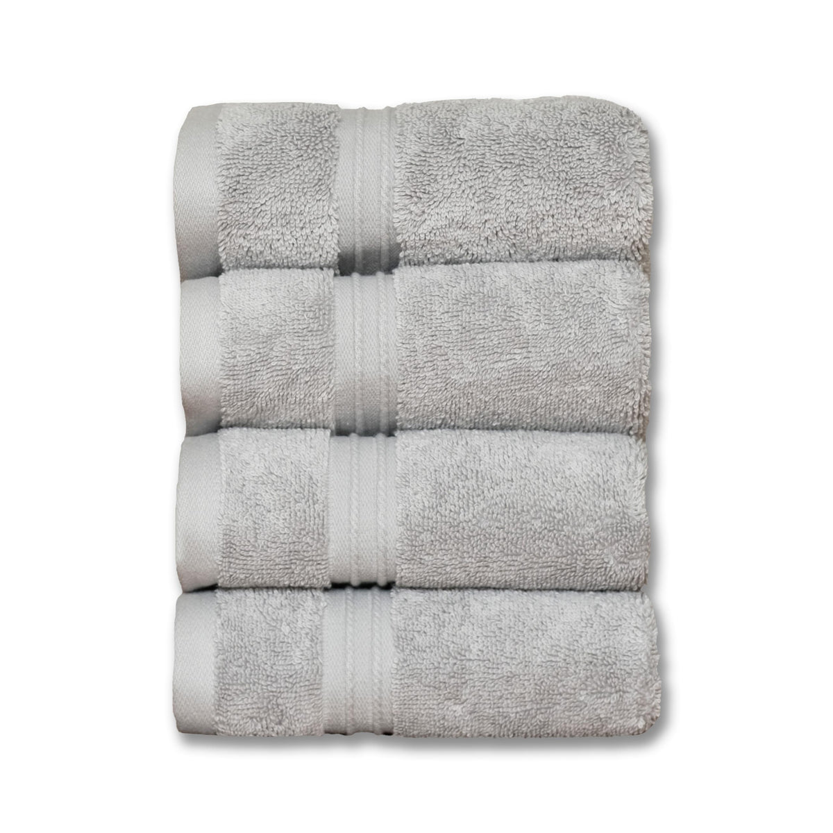 Milara Creations Turkish washcloth, 13x13, silver gray, plush and absorbent for daily use
