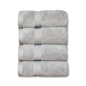 Milara Creations Turkish washcloth, 13x13, silver gray, plush and absorbent for daily use