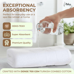 Milara towels with double stitched edges for durability and long lasting use.