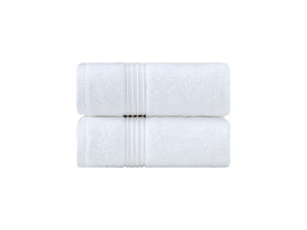 Milara Creations white Turkish hand towels with hanging loops for quick drying.