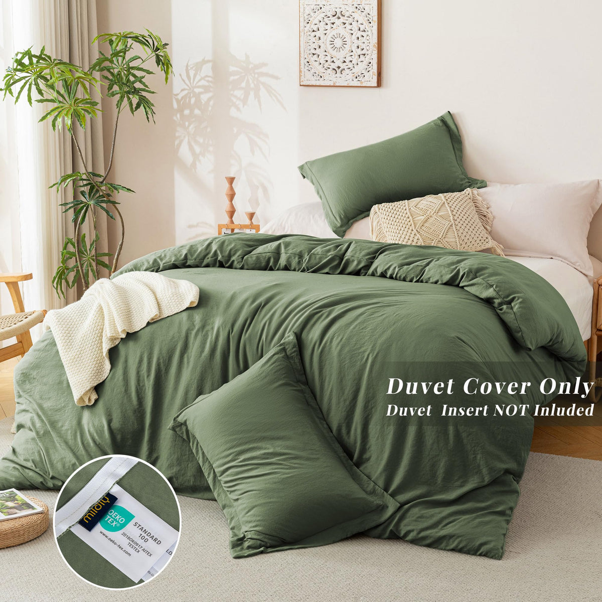 MILDLY close-up fabric shows 120GSM washed microfiber softness