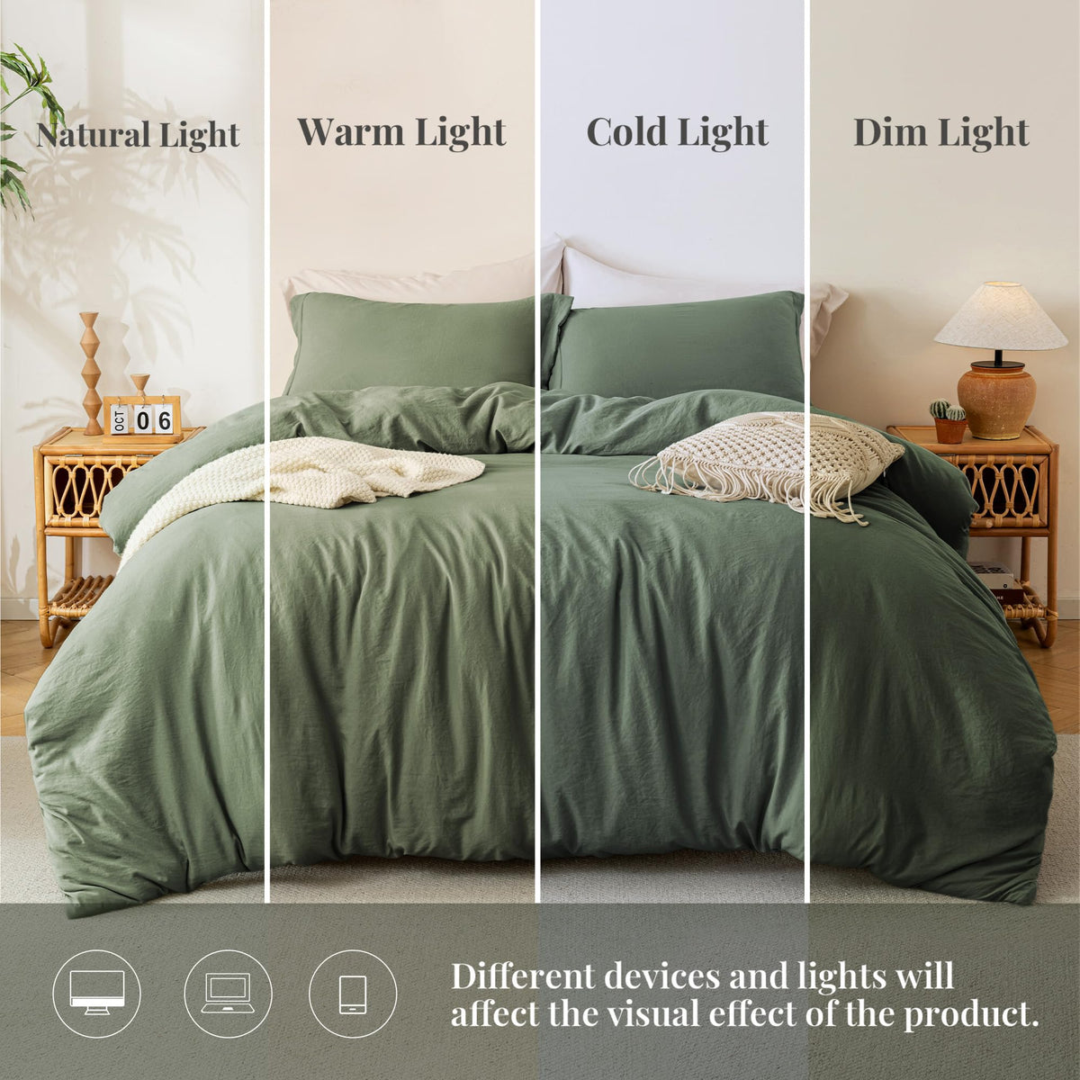 MILDLY hidden zipper detail enables easy duvet insertion