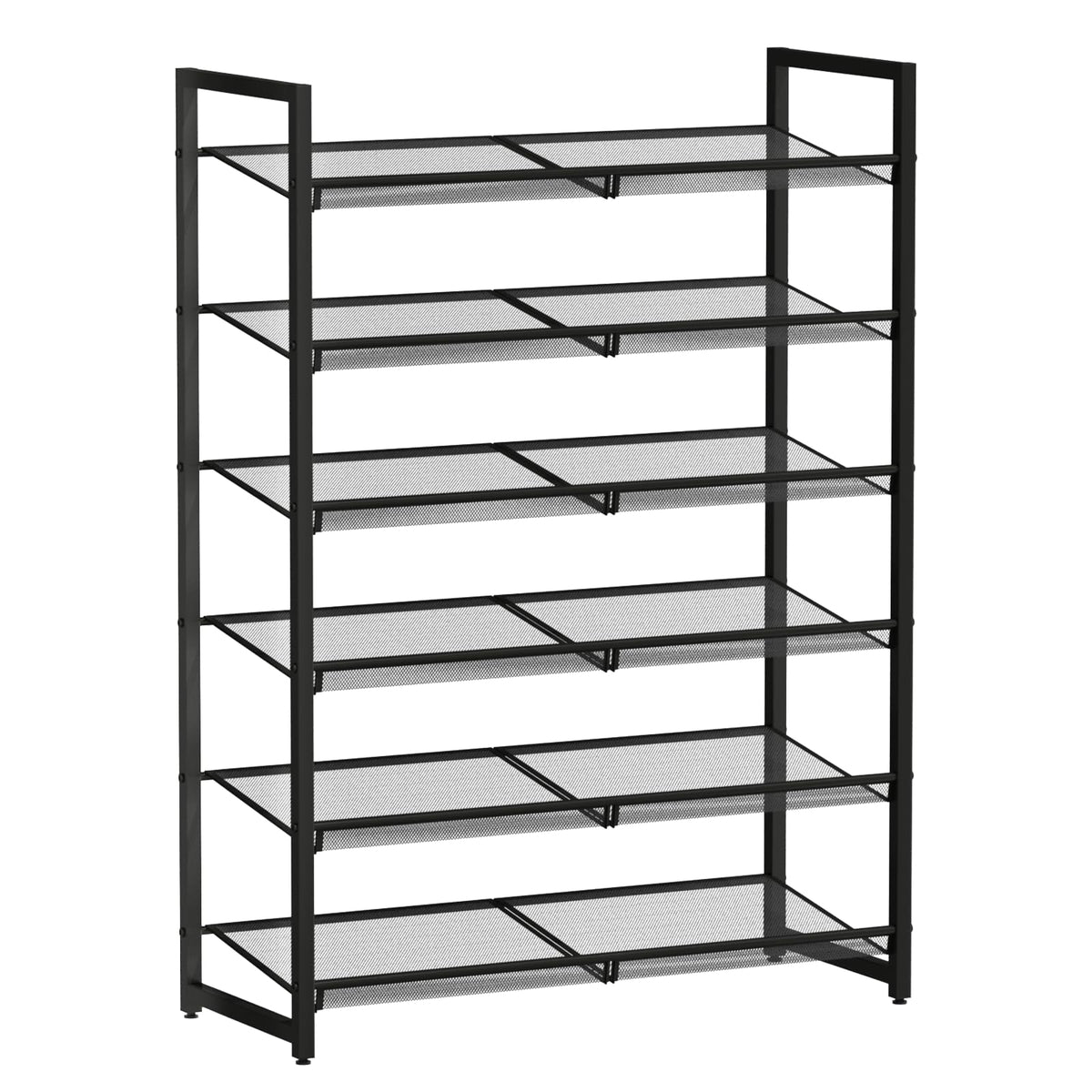 MILEFA 6-tier shoe rack front view showing ample storage for family footwear