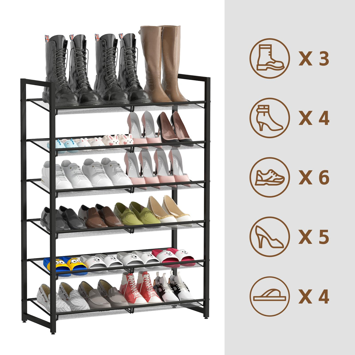 MILEFA angled shelves setup for easy access and neat entryway organization