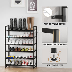 MILEFA sturdy metal frame resists bending while supporting heavy shoes