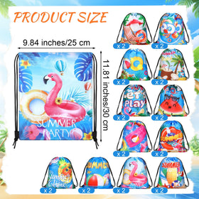 MIMIND pool drawstring bags with surfboard motif for beach event gift bags