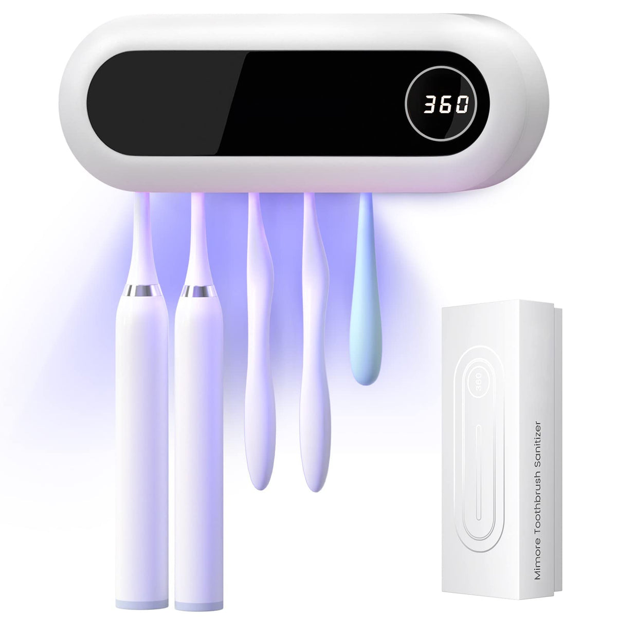 MIMORE Toothbrush Holder with five slots keeps brushes organized and accessible