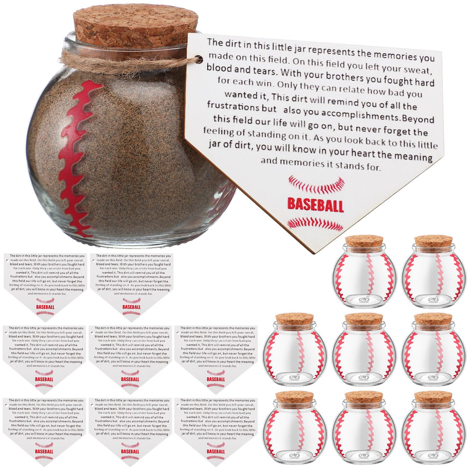 Mimorou baseball jar with cork lid for compact party favors