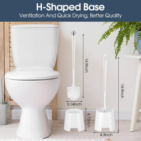 Mimorou 38 cm long-handle toilet brush for hygienic use.