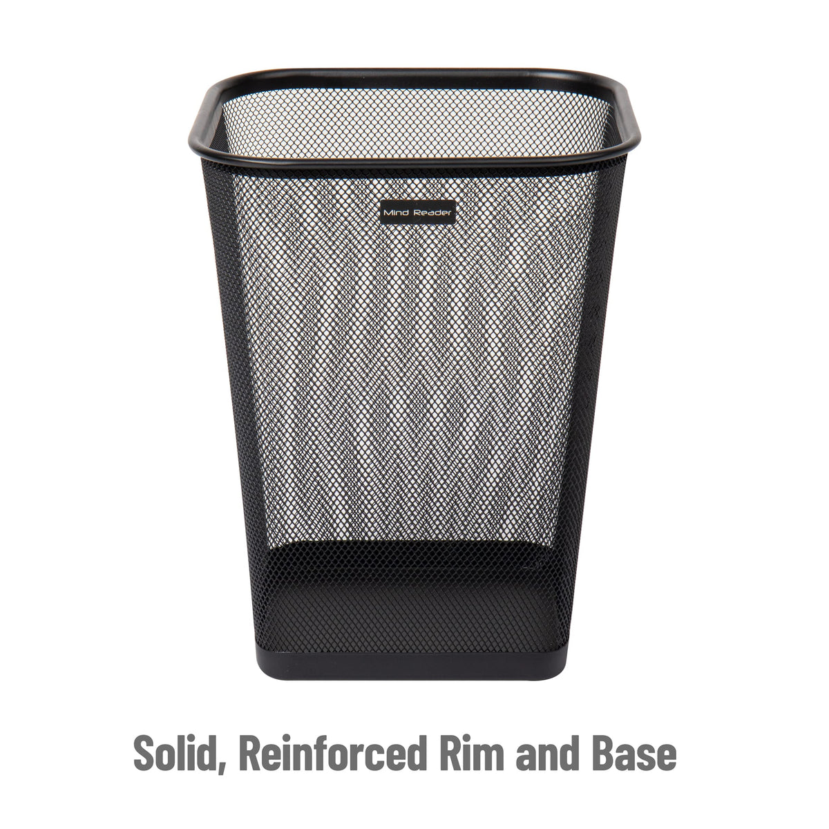 Mind Reader 4-pack stainless steel mesh bins, durable and modern for busy offices.