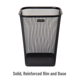 Mind Reader 4-pack stainless steel mesh bins, durable and modern for busy offices.