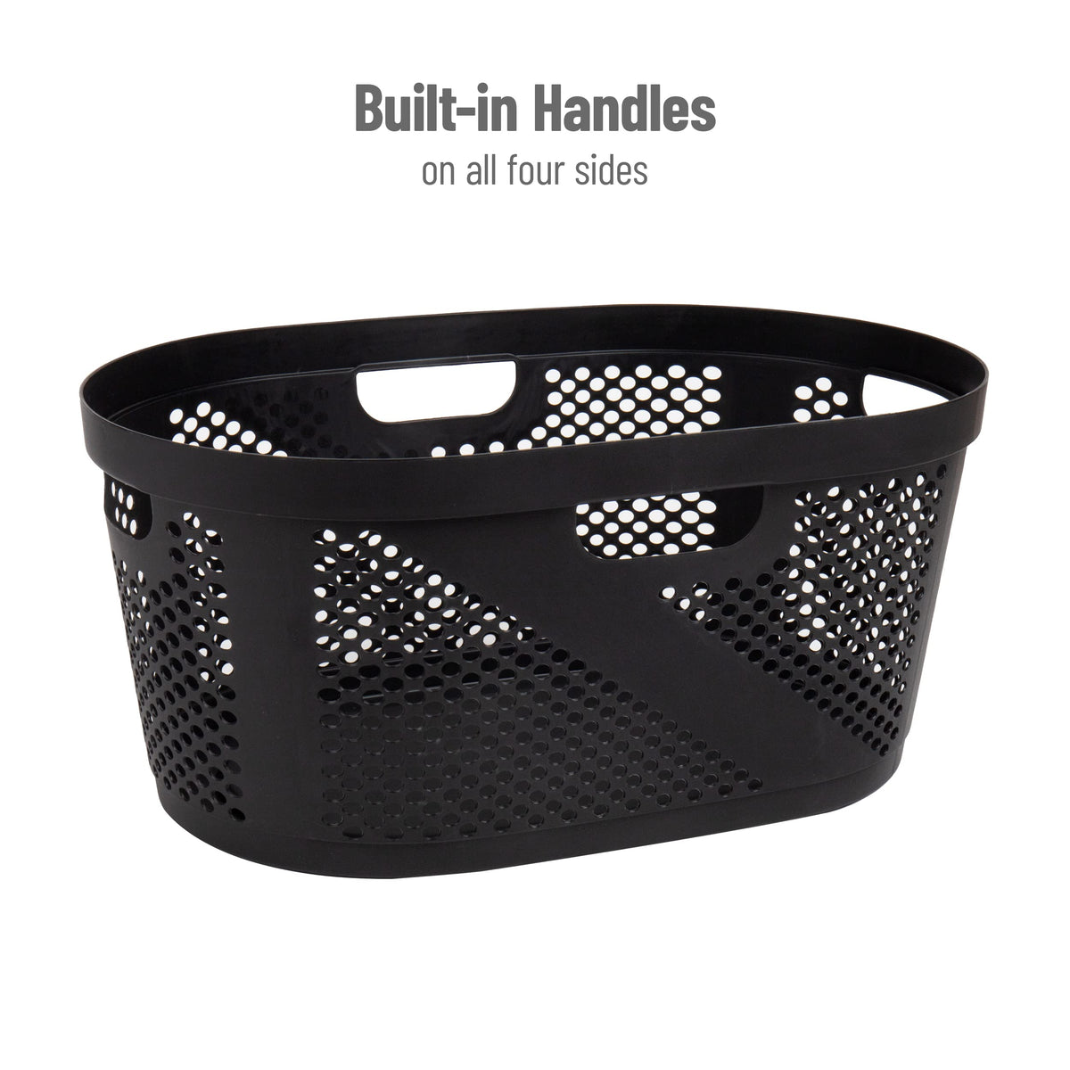 Mind Reader 40L cutout handles make lifting effortless around the home.