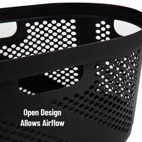 Mind Reader 40L tapered base helps compact stacking in tight spaces.