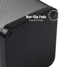Mind Reader 5-gallon capacity mesh trash bin, practical for daily waste.