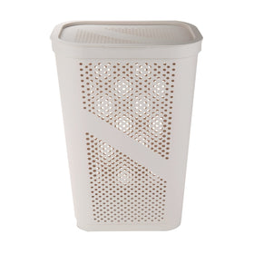 Mind Reader 60L slim hamper interior dimensions show roomy capacity without clutter.