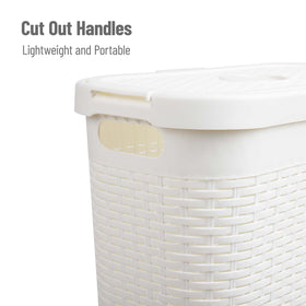 Mind Reader integrated handles on slim hamper simplify lifting and moving.