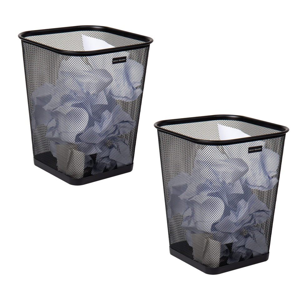 Mind Reader mesh trash can set two for versatile multi-room sorting.