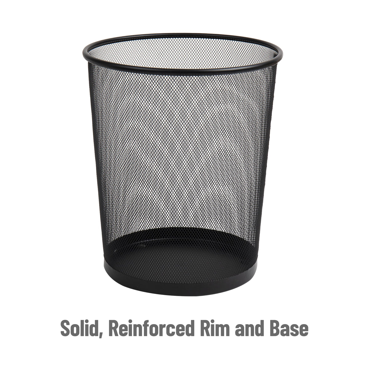 Mind Reader mesh trash can under desk fits neatly in study spaces.