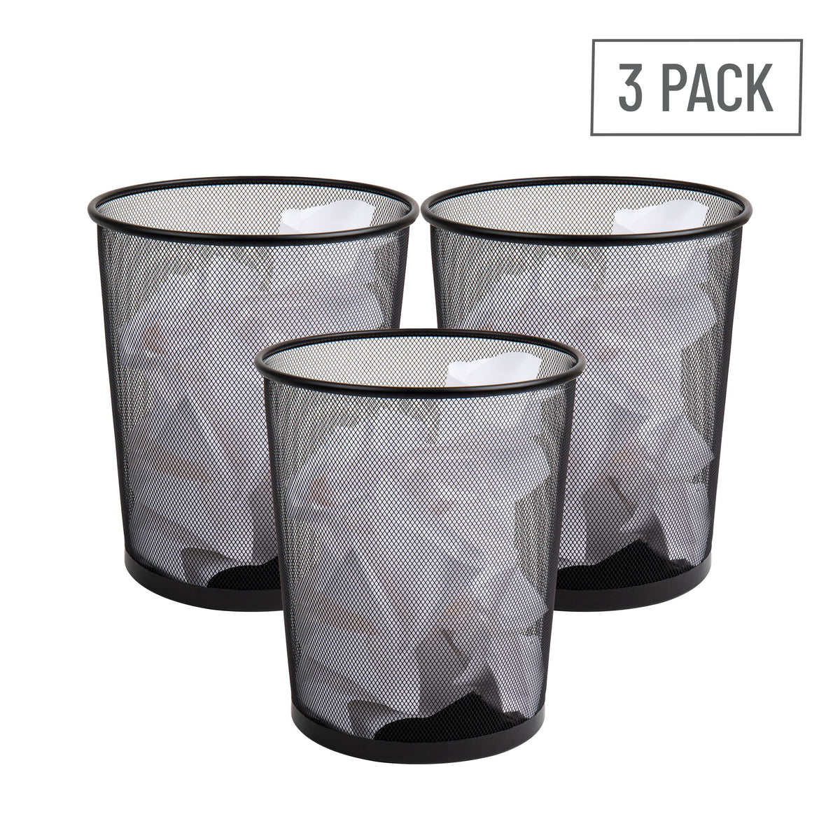 Mind Reader mesh trash can hand-wash friendly, stainless steel surface looks sleek.