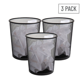 Mind Reader mesh trash can hand-wash friendly, stainless steel surface looks sleek.